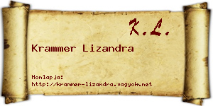 Krammer Lizandra névjegykártya